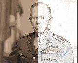 Illustration from a photo taken of George C. Marshall about 1944.